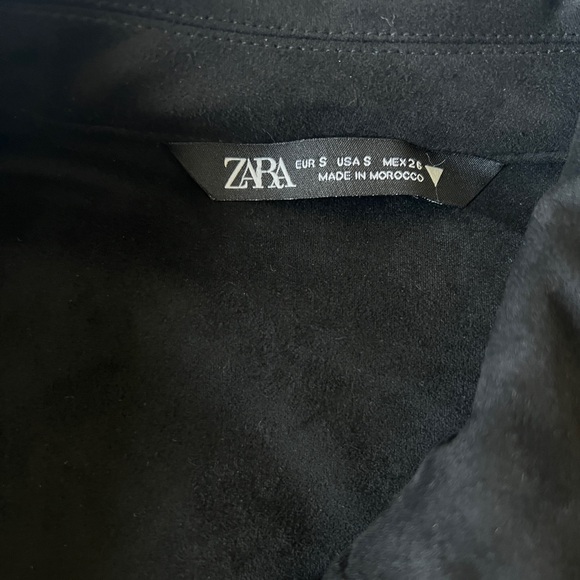 Zara faux suede black jacket - Picture 3 of 3
